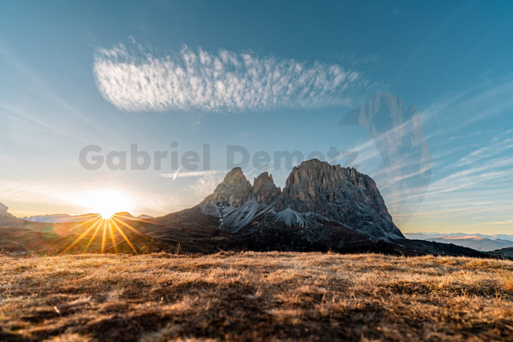 Sonnenuntergang am Langkofel