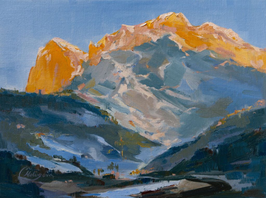 Morning Sun in the Dolomites